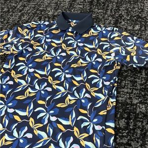 Bonobos Golf Polo Shirt, Floral, Men's M - Medium, Slim Fit